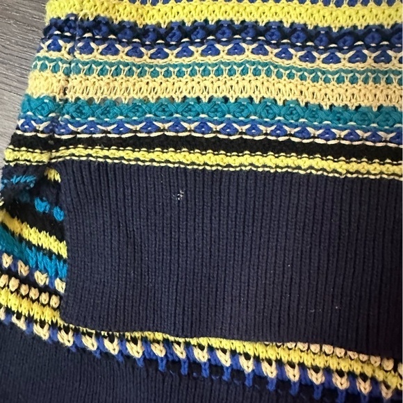 Women’s BCBGMaxAzria Ananda yellow blue Multicolor Striped Sweater, Size S - Picture 4 of 4